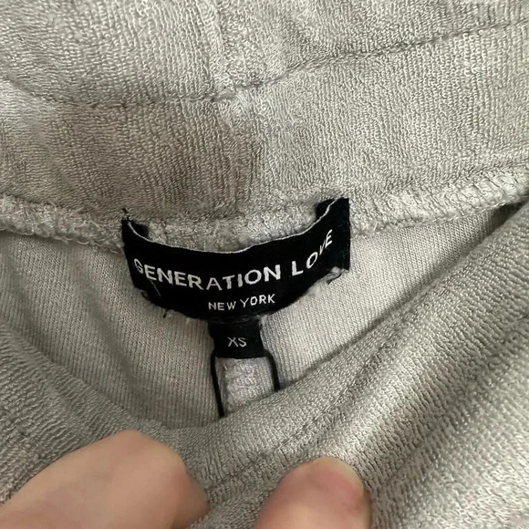 Generation Love NWT’s Rave Terry Sweatpants in washed light gray. Size XS - Picture 5 of 6
